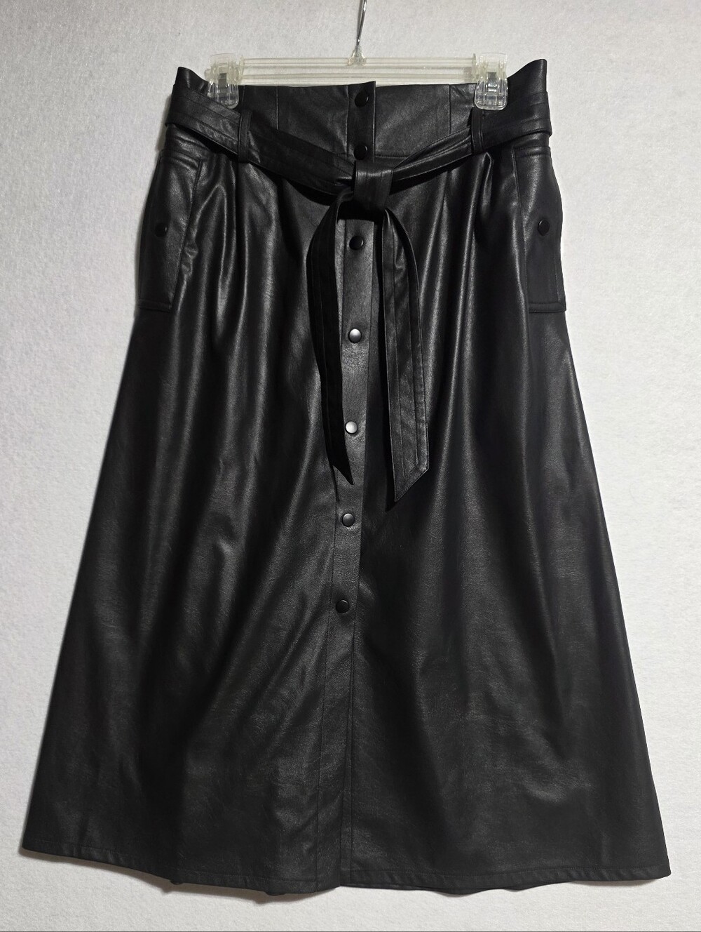 BROCHU WALKER VEGAN LEATHER TEAGAN MIDI SKIRT SZ M - Picture 5 of 13